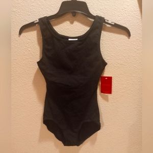 Capezio Lycra Black Dance Leotard Womens Medium